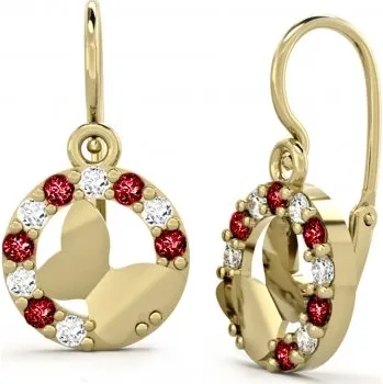 Šperk Couple, Dětské náušnice Mari, žluté zlato se zirkony, 585-66-3-0361.0Z00.0.00.104.14