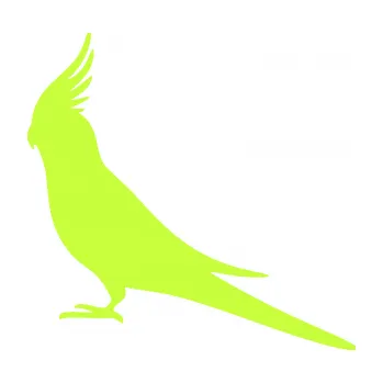 Samolepicí dekorace na vozidlo Papoušek 002 levá (27 - limetová) SAMOLEPKA NA AUTO, NÁLEPKA, FÓLIE, POLEP, TUNING, VLASTNÍ TEXT, TISK, AUTOSAMOLEPKY.cz, POLEPY, OBRÁZEK, LOGO, 3D STICKERS