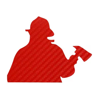 Samolepící dekorace Hasič 004 pravá (53 - 3D karbon červený) SAMOLEPKA NA AUTO, NÁLEPKA, FÓLIE, POLEP, TUNING, VLASTNÍ TEXT, TISK, AUTOSAMOLEPKY.cz, POLEPY, OBRÁZEK, LOGO, 3D STICKERS