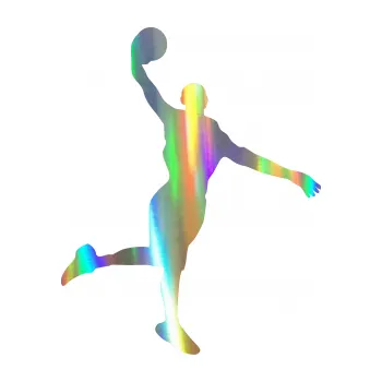 Samolepicí dekorace na vozidlo Basketbal 012 pravá (93 - Holografická) SAMOLEPKA NA AUTO, NÁLEPKA, FÓLIE, POLEP, TUNING, VLASTNÍ TEXT, TISK, AUTOSAMOLEPKY.cz, POLEPY, OBRÁZEK, LOGO, 3D STICKERS