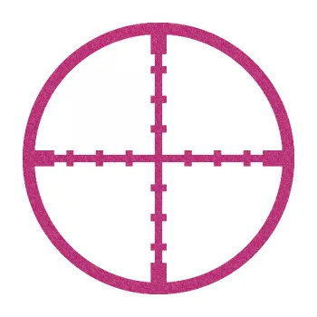 Polep vozidla SAMOLEPKA Odstřelovač zaměřovač (90 - Ultra Metalic růžová) NA AUTO, NÁLEPKA, FÓLIE, POLEP, TUNING, VLASTNÍ TEXT, TISK, AUTOSAMOLEPKY.cz, POLEPY, OBRÁZEK, LOGO, SAMOLEPKY