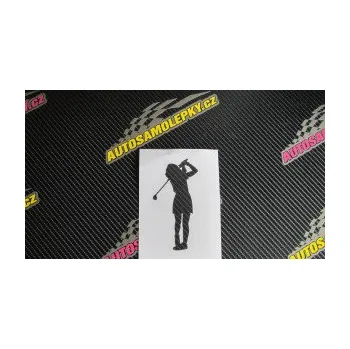 Polep vozidla SAMOLEPKA Golfistka 014 levá (10 - červená) NA AUTO, NÁLEPKA, FÓLIE, POLEP, TUNING, VLASTNÍ TEXT, TISK, AUTOSAMOLEPKY.cz, POLEPY, OBRÁZEK, LOGO, SAMOLEPKY