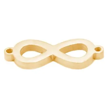 Materiál na výrobu šperku Šperky4U Zlacená ocelová komponenta - nekonečno - OK1241-RD