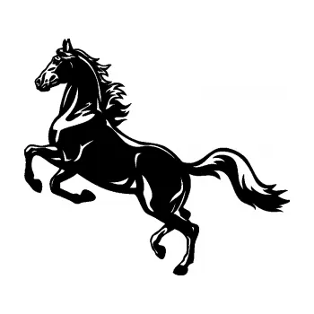 Samolepící dekorace SAMOLEPKA Kůň 057 levá na zadních (01 - černá) NA AUTO, NÁLEPKA, FÓLIE, POLEP, TUNING, VLASTNÍ TEXT, TISK, AUTOSAMOLEPKY.cz, POLEPY, OBRÁZEK, LOGO, SAMOLEPKY