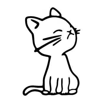 Samolepící dekorace SAMOLEPKA Kočka 016 pravá (01 - černá) NA AUTO, NÁLEPKA, FÓLIE, POLEP, TUNING, VLASTNÍ TEXT, TISK, AUTOSAMOLEPKY.cz, POLEPY, OBRÁZEK, LOGO, SAMOLEPKY