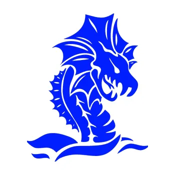 Samolepicí dekorace na vozidlo Dragon 040 pravá (19 - modrá dynamic) SAMOLEPKA NA AUTO, NÁLEPKA, FÓLIE, POLEP, TUNING, VLASTNÍ TEXT, TISK, AUTOSAMOLEPKY.cz, POLEPY, OBRÁZEK, LOGO, 3D STICKERS