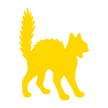 Samolepící dekorace Kočka 013 pravá (13 - jasně žlutá) SAMOLEPKA NA AUTO, NÁLEPKA, FÓLIE, POLEP, TUNING, VLASTNÍ TEXT, TISK, AUTOSAMOLEPKY.cz, POLEPY, OBRÁZEK, LOGO, 3D STICKERS