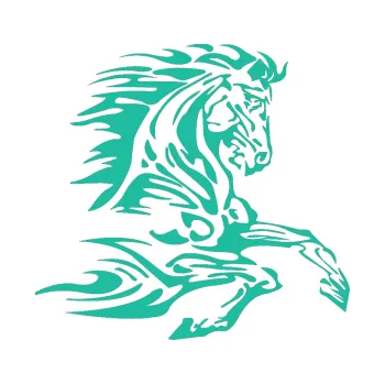 Samolepící dekorace Kůň 074 pravá (25 - tyrkysová) SAMOLEPKA NA AUTO, NÁLEPKA, FÓLIE, POLEP, TUNING, VLASTNÍ TEXT, TISK, AUTOSAMOLEPKY.cz, POLEPY, OBRÁZEK, LOGO, 3D STICKERS