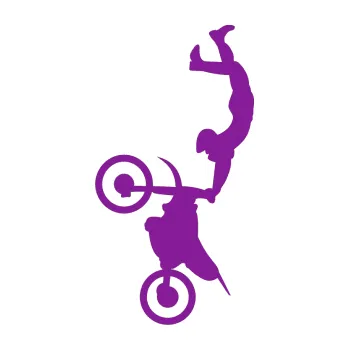 Samolepící dekorace Motorka 029 levá motokros freestyle (14 - fialová) SAMOLEPKA NA AUTO, NÁLEPKA, FÓLIE, POLEP, TUNING, VLASTNÍ TEXT, TISK, AUTOSAMOLEPKY.cz, POLEPY, OBRÁZEK, LOGO, 3D STICKERS