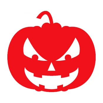 Samolepící dekorace SAMOLEPKA Halloween 016 levá dýně (10 - červená) NA AUTO, NÁLEPKA, FÓLIE, POLEP, TUNING, VLASTNÍ TEXT, TISK, AUTOSAMOLEPKY.cz, POLEPY, OBRÁZEK, LOGO, SAMOLEPKY