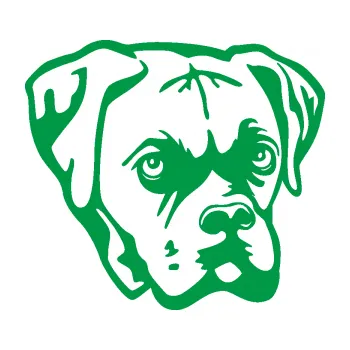 Polep vozidla Pes 160 pravá boxer (12 - zelená) SAMOLEPKA NA AUTO, NÁLEPKA, FÓLIE, POLEP, TUNING, VLASTNÍ TEXT, TISK, AUTOSAMOLEPKY.cz, POLEPY, OBRÁZEK, LOGO, 3D STICKERS