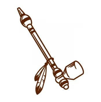 Samolepící dekorace Dýmka míru pravá (15 - hnědá) SAMOLEPKA NA AUTO, NÁLEPKA, FÓLIE, POLEP, TUNING, VLASTNÍ TEXT, TISK, AUTOSAMOLEPKY.cz, POLEPY, OBRÁZEK, LOGO, 3D STICKERS