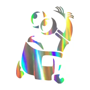 Samolepící dekorace Mimoň 001 levá (93 - Holografická) SAMOLEPKA NA AUTO, NÁLEPKA, FÓLIE, POLEP, TUNING, VLASTNÍ TEXT, TISK, AUTOSAMOLEPKY.cz, POLEPY, OBRÁZEK, LOGO, 3D STICKERS