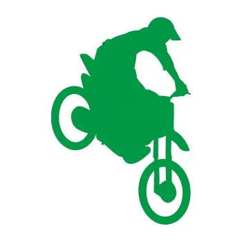 Samolepící dekorace SAMOLEPKA Motorka 016 pravá motokros (12 - zelená) NA AUTO, NÁLEPKA, FÓLIE, POLEP, TUNING, VLASTNÍ TEXT, TISK, AUTOSAMOLEPKY.cz, POLEPY, OBRÁZEK, LOGO, SAMOLEPKY
