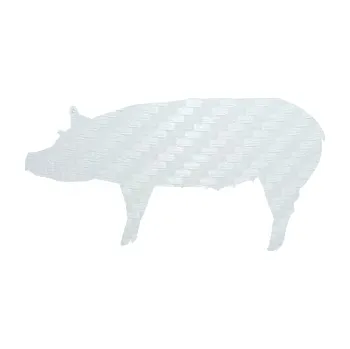 Samolepící dekorace Prase 002 levá (51 - 3D karbon bílý) SAMOLEPKA NA AUTO, NÁLEPKA, FÓLIE, POLEP, TUNING, VLASTNÍ TEXT, TISK, AUTOSAMOLEPKY.cz, POLEPY, OBRÁZEK, LOGO, 3D STICKERS