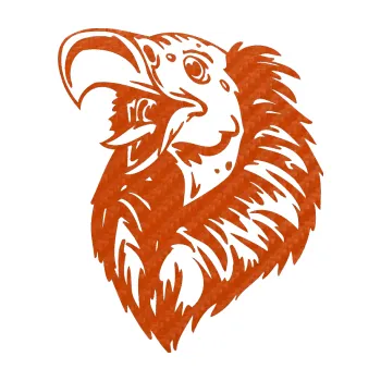 Samolepicí dekorace na vozidlo Predators 009 levá sup (54 - 3D karbon oranžový) SAMOLEPKA NA AUTO, NÁLEPKA, FÓLIE, POLEP, TUNING, VLASTNÍ TEXT, TISK, AUTOSAMOLEPKY.cz, POLEPY, OBRÁZEK, LOGO, 3D STICKERS