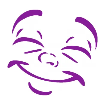 Samolepící dekorace Obličej 004 levá šťastný (14 - fialová) SAMOLEPKA NA AUTO, NÁLEPKA, FÓLIE, POLEP, TUNING, VLASTNÍ TEXT, TISK, AUTOSAMOLEPKY.cz, POLEPY, OBRÁZEK, LOGO, 3D STICKERS