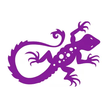 Samolepící dekorace Ještěrka 012 pravá (14 - fialová) SAMOLEPKA NA AUTO, NÁLEPKA, FÓLIE, POLEP, TUNING, VLASTNÍ TEXT, TISK, AUTOSAMOLEPKY.cz, POLEPY, OBRÁZEK, LOGO, 3D STICKERS