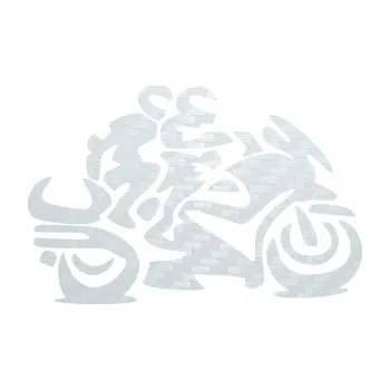Samolepící dekorace SAMOLEPKA Motorkář 009 pravá se spolujezdcem (51 - 3D karbon bílý) NA AUTO, NÁLEPKA, FÓLIE, POLEP, TUNING, VLASTNÍ TEXT, TISK, AUTOSAMOLEPKY.cz, POLEPY, OBRÁZEK, LOGO, SAMOLEPKY