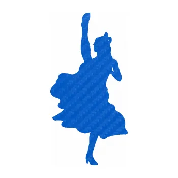 Samolepicí dekorace na vozidlo Kankán 001 levá tanečnice (57 - 3D karbon modrý) SAMOLEPKA NA AUTO, NÁLEPKA, FÓLIE, POLEP, TUNING, VLASTNÍ TEXT, TISK, AUTOSAMOLEPKY.cz, POLEPY, OBRÁZEK, LOGO, 3D STICKERS