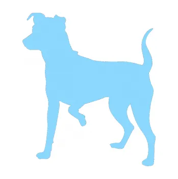 Polep vozidla SAMOLEPKA NA AUTO Pes 075 levá Pražský krysařík (03 - světle modrá) NÁLEPKA, FÓLIE, POLEP, TUNING, VLASTNÍ TEXT, TISK, AUTOSAMOLEPKY.cz, POLEPY, OBRÁZEK, LOGO, SAMOLEPKY