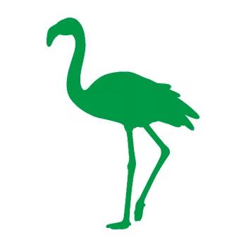 Samolepící dekorace Plameňák 001 levá (12 - zelená) SAMOLEPKA NA AUTO, NÁLEPKA, FÓLIE, POLEP, TUNING, VLASTNÍ TEXT, TISK, AUTOSAMOLEPKY.cz, POLEPY, OBRÁZEK, LOGO, 3D STICKERS