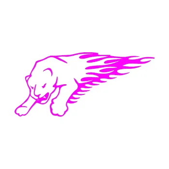 Samolepicí dekorace na vozidlo Animal flames 020 levá puma (72 - Fluorescentní růžová) SAMOLEPKA NA AUTO, NÁLEPKA, FÓLIE, POLEP, TUNING, VLASTNÍ TEXT, TISK, AUTOSAMOLEPKY.cz, POLEPY, OBRÁZEK, LOGO, 3D STICKERS