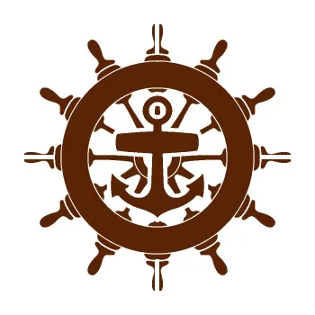 Samolepící dekorace SAMOLEPKA Kormidlo 003 s kotvou (15 - hnědá) NA AUTO, NÁLEPKA, FÓLIE, POLEP, TUNING, VLASTNÍ TEXT, TISK, AUTOSAMOLEPKY.cz, POLEPY, OBRÁZEK, LOGO, SAMOLEPKY