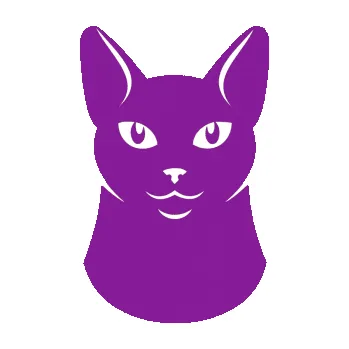 Samolepící dekorace SAMOLEPKA Kočka 005 pravá (14 - fialová) NA AUTO, NÁLEPKA, FÓLIE, POLEP, TUNING, VLASTNÍ TEXT, TISK, AUTOSAMOLEPKY.cz, POLEPY, OBRÁZEK, LOGO, SAMOLEPKY