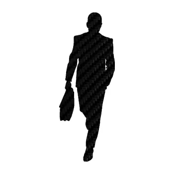 Samolepící dekorace Byznysmen 001 levá (50 - 3D karbon černý) SAMOLEPKA NA AUTO, NÁLEPKA, FÓLIE, POLEP, TUNING, VLASTNÍ TEXT, TISK, AUTOSAMOLEPKY.cz, POLEPY, OBRÁZEK, LOGO, 3D STICKERS