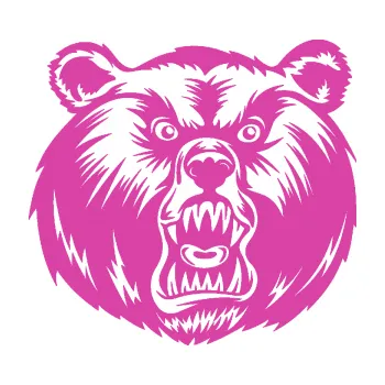 Samolepící dekorace Medvěd 005 pravá (16 - růžová) SAMOLEPKA NA AUTO, NÁLEPKA, FÓLIE, POLEP, TUNING, VLASTNÍ TEXT, TISK, AUTOSAMOLEPKY.cz, POLEPY, OBRÁZEK, LOGO, 3D STICKERS