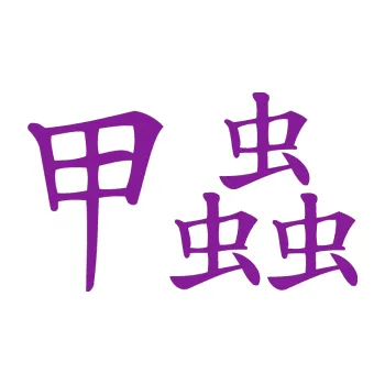 Polep vozidla SAMOLEPKA Čínský znak Beetle (14 - fialová) NA AUTO, NÁLEPKA, FÓLIE, POLEP, TUNING, VLASTNÍ TEXT, TISK, AUTOSAMOLEPKY.cz, POLEPY, OBRÁZEK, LOGO, SAMOLEPKY