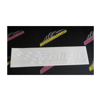 Polep vozidla SAMOLEPKA Felicia limited edition levá (10 - červená) NA AUTO, NÁLEPKA, FÓLIE, POLEP, TUNING, VLASTNÍ TEXT, TISK, AUTOSAMOLEPKY.cz, POLEPY, OBRÁZEK, LOGO, SAMOLEPKY