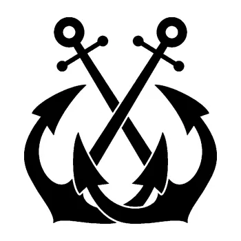 Samolepící dekorace SAMOLEPKA Kotva 004 dvě spojené (01 - černá) NA AUTO, NÁLEPKA, FÓLIE, POLEP, TUNING, VLASTNÍ TEXT, TISK, AUTOSAMOLEPKY.cz, POLEPY, OBRÁZEK, LOGO, SAMOLEPKY