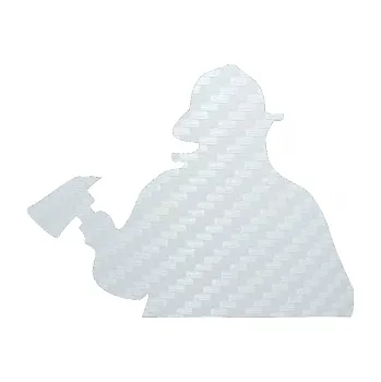 Samolepící dekorace SAMOLEPKA Hasič 004 levá (51 - 3D karbon bílý) NA AUTO, NÁLEPKA, FÓLIE, POLEP, TUNING, VLASTNÍ TEXT, TISK, AUTOSAMOLEPKY.cz, POLEPY, OBRÁZEK, LOGO, SAMOLEPKY