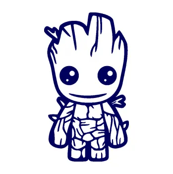 Samolepící dekorace SAMOLEPKA Groot 002 pravá baby (23 - tmavě modrá) NA AUTO, NÁLEPKA, FÓLIE, POLEP, TUNING, VLASTNÍ TEXT, TISK, AUTOSAMOLEPKY.cz, POLEPY, OBRÁZEK, LOGO, SAMOLEPKY