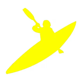 Polep vozidla SAMOLEPKA NA AUTO Kanoista 001 levá (05 - žlutá citron) NÁLEPKA, FÓLIE, POLEP, TUNING, VLASTNÍ TEXT, TISK, AUTOSAMOLEPKY.cz, POLEPY, OBRÁZEK, LOGO, SAMOLEPKY