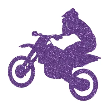 Samolepící dekorace Motorka 027 levá motokros (87 - Ultra Metalic fialová) SAMOLEPKA NA AUTO, NÁLEPKA, FÓLIE, POLEP, TUNING, VLASTNÍ TEXT, TISK, AUTOSAMOLEPKY.cz, POLEPY, OBRÁZEK, LOGO, 3D STICKERS