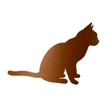 Samolepící dekorace Kočka 008 pravá (44 - měděná metalíza) SAMOLEPKA NA AUTO, NÁLEPKA, FÓLIE, POLEP, TUNING, VLASTNÍ TEXT, TISK, AUTOSAMOLEPKY.cz, POLEPY, OBRÁZEK, LOGO, 3D STICKERS