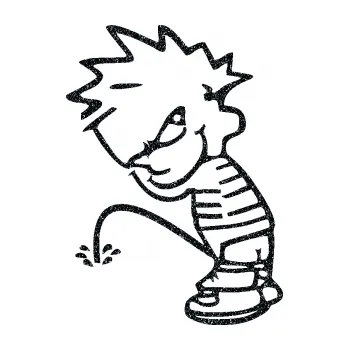 Samolepicí dekorace na vozidlo Boy čůrá 002 levá (85 - Ultra Metalic černá) SAMOLEPKA NA AUTO, NÁLEPKA, FÓLIE, POLEP, TUNING, VLASTNÍ TEXT, TISK, AUTOSAMOLEPKY.cz, POLEPY, OBRÁZEK, LOGO, 3D STICKERS