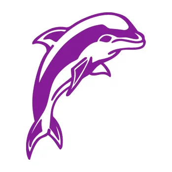 Samolepící dekorace Delfín 001 pravá (14 - fialová) SAMOLEPKA NA AUTO, NÁLEPKA, FÓLIE, POLEP, TUNING, VLASTNÍ TEXT, TISK, AUTOSAMOLEPKY.cz, POLEPY, OBRÁZEK, LOGO, 3D STICKERS