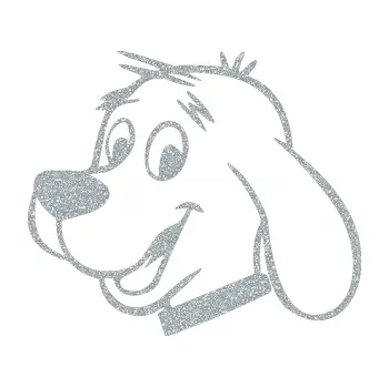 Polep vozidla Pes 051 levá (91 - Ultra Metalic stříbrná metalíza) SAMOLEPKA NA AUTO, NÁLEPKA, FÓLIE, POLEP, TUNING, VLASTNÍ TEXT, TISK, AUTOSAMOLEPKY.cz, POLEPY, OBRÁZEK, LOGO, 3D STICKERS