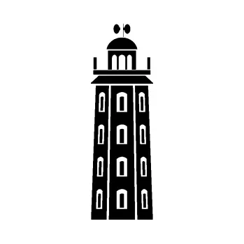 Samolepící dekorace SAMOLEPKA Maják 003 (01 - černá) NA AUTO, NÁLEPKA, FÓLIE, POLEP, TUNING, VLASTNÍ TEXT, TISK, AUTOSAMOLEPKY.cz, POLEPY, OBRÁZEK, LOGO, SAMOLEPKY