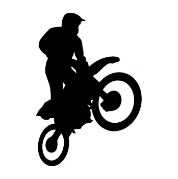 Samolepící dekorace SAMOLEPKA Motorka 035 pravá motokros (01 - černá) NA AUTO, NÁLEPKA, FÓLIE, POLEP, TUNING, VLASTNÍ TEXT, TISK, AUTOSAMOLEPKY.cz, POLEPY, OBRÁZEK, LOGO, SAMOLEPKY