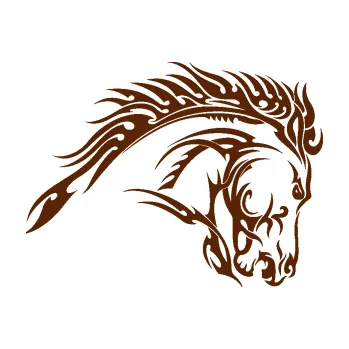 Samolepící dekorace Kůň 042 pravá (15 - hnědá) SAMOLEPKA NA AUTO, NÁLEPKA, FÓLIE, POLEP, TUNING, VLASTNÍ TEXT, TISK, AUTOSAMOLEPKY.cz, POLEPY, OBRÁZEK, LOGO, 3D STICKERS