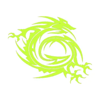 Samolepicí dekorace na vozidlo Dragon 002 pravá (27 - limetová) SAMOLEPKA NA AUTO, NÁLEPKA, FÓLIE, POLEP, TUNING, VLASTNÍ TEXT, TISK, AUTOSAMOLEPKY.cz, POLEPY, OBRÁZEK, LOGO, 3D STICKERS