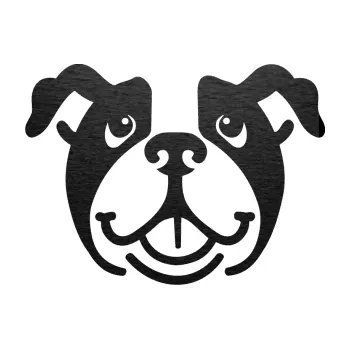 Polep vozidla Pes 069 Buldoček (63 - škrábaný kov černý) SAMOLEPKA NA AUTO, NÁLEPKA, FÓLIE, POLEP, TUNING, VLASTNÍ TEXT, TISK, AUTOSAMOLEPKY.cz, POLEPY, OBRÁZEK, LOGO, 3D STICKERS