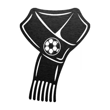 Samolepící dekorace SAMOLEPKA Fotbalový fanoušek 001 levá šála (63 - škrábaný kov černý) NA AUTO, NÁLEPKA, FÓLIE, POLEP, TUNING, VLASTNÍ TEXT, TISK, AUTOSAMOLEPKY.cz, POLEPY, OBRÁZEK, LOGO, SAMOLEPKY