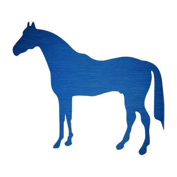 Samolepící dekorace SAMOLEPKA Kůň 004 levá (65 - škrábaný kov modrý) NA AUTO, NÁLEPKA, FÓLIE, POLEP, TUNING, VLASTNÍ TEXT, TISK, AUTOSAMOLEPKY.cz, POLEPY, OBRÁZEK, LOGO, SAMOLEPKY