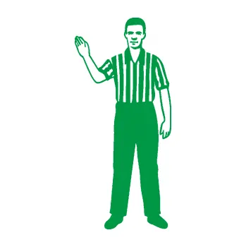 Samolepící dekorace Rozhodčí 001 levá (12 - zelená) SAMOLEPKA NA AUTO, NÁLEPKA, FÓLIE, POLEP, TUNING, VLASTNÍ TEXT, TISK, AUTOSAMOLEPKY.cz, POLEPY, OBRÁZEK, LOGO, 3D STICKERS